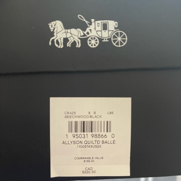 NIB COACH Outlet Allyson quilted leather ballet flats. - Picture 12 of 16